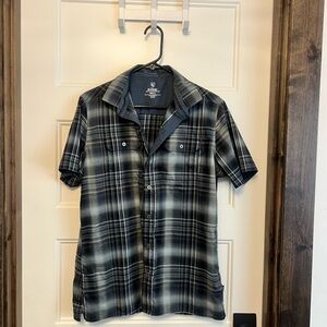 Kuhl Men's Black and White Plaid Button Down Shirt